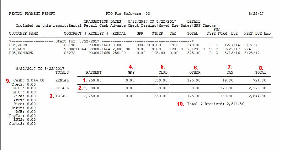 rental payment report