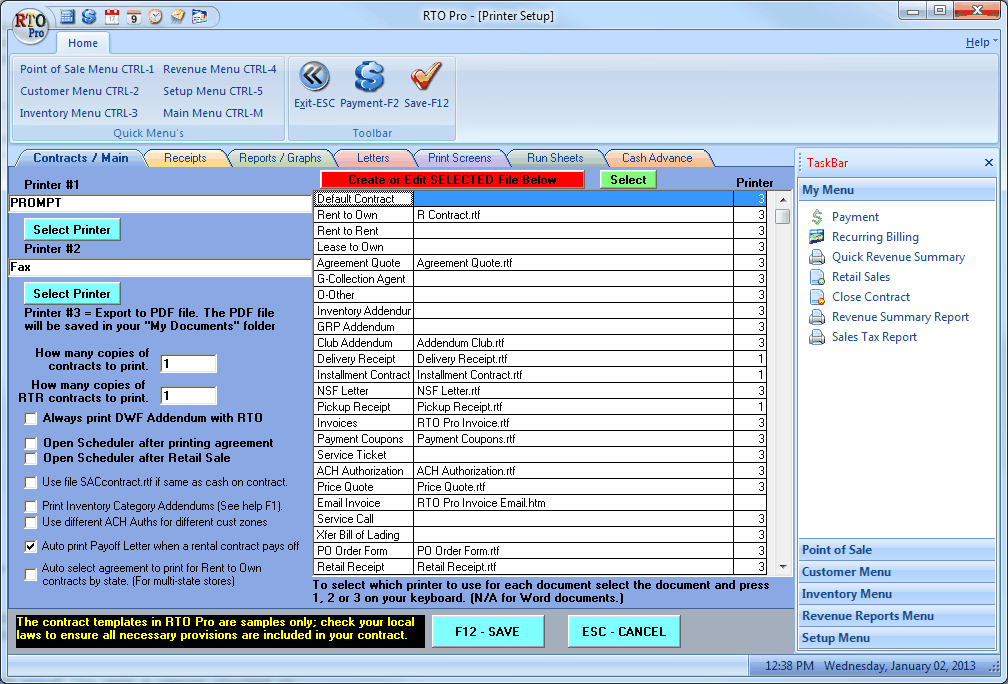 printer-form-setup